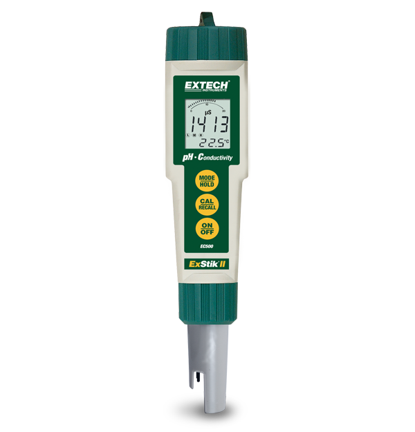 Extech EC500: Medidor de conductividad/pH impermeable ExStik&reg; II