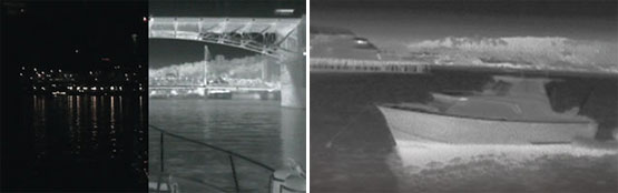 Los generadores de imágenes térmicas náuticos FLIR permiten a las embarcaciones de seguridad pública responder de noche y con mal tiempo.